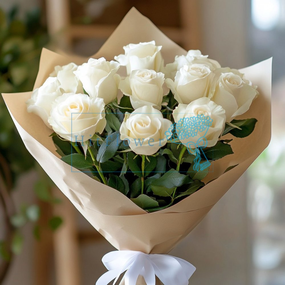 Букет из белых роз Букет роз из Белых роз